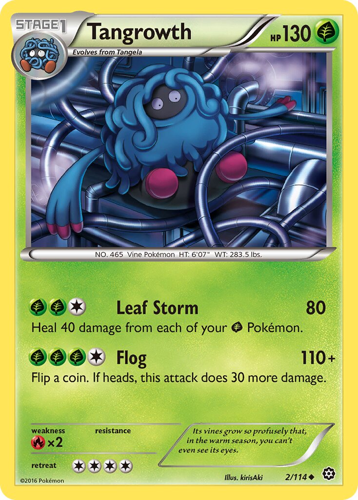 Tangrowth 002/114 — Steam Siege (English Pokémon TCG card)