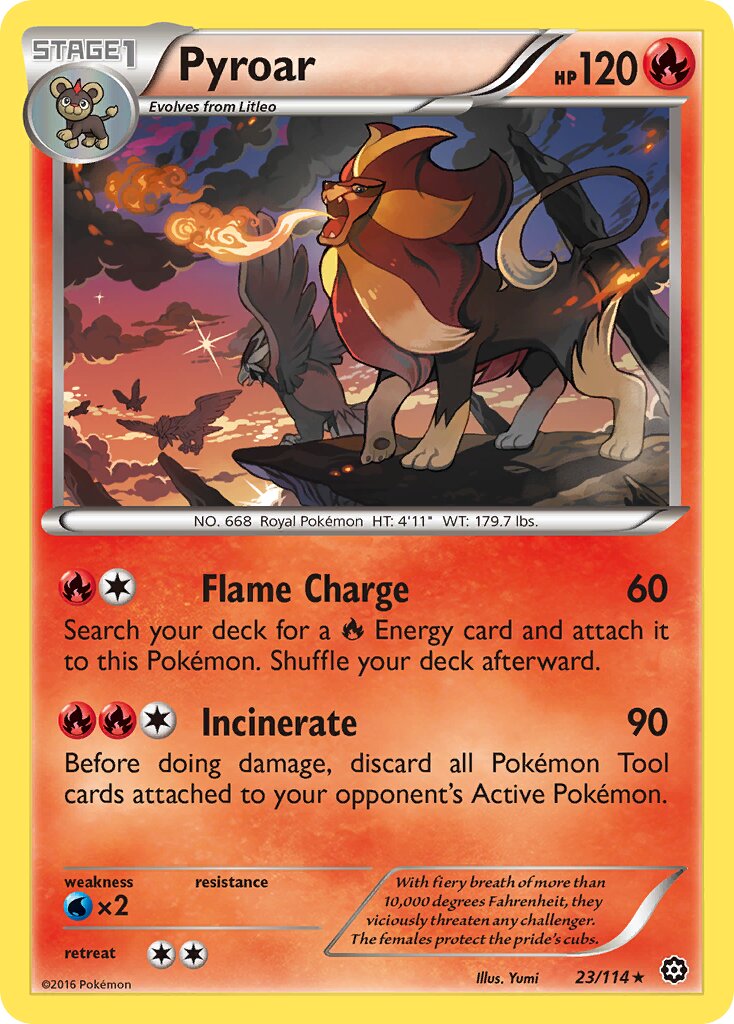 Pyroar 023/114 — Steam Siege (English Pokémon TCG card)
