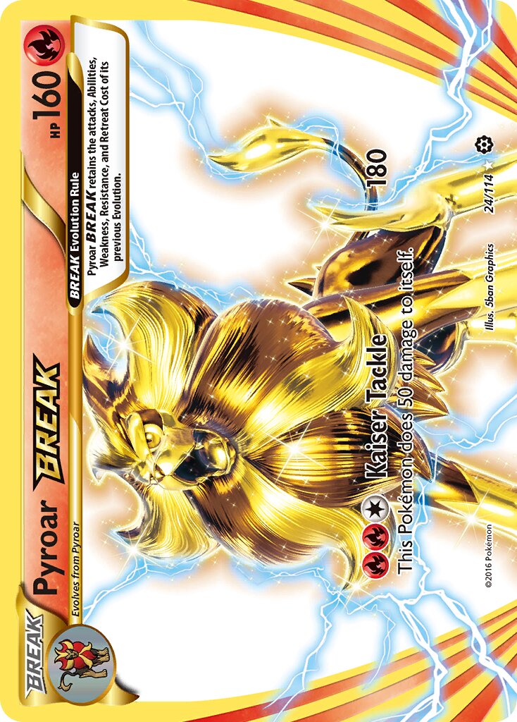 Pyroar BREAK 024/114 — Steam Siege (English Pokémon TCG card)