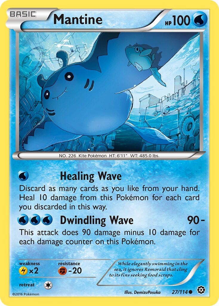 Mantine 027/114 — Steam Siege (English Pokémon TCG card)