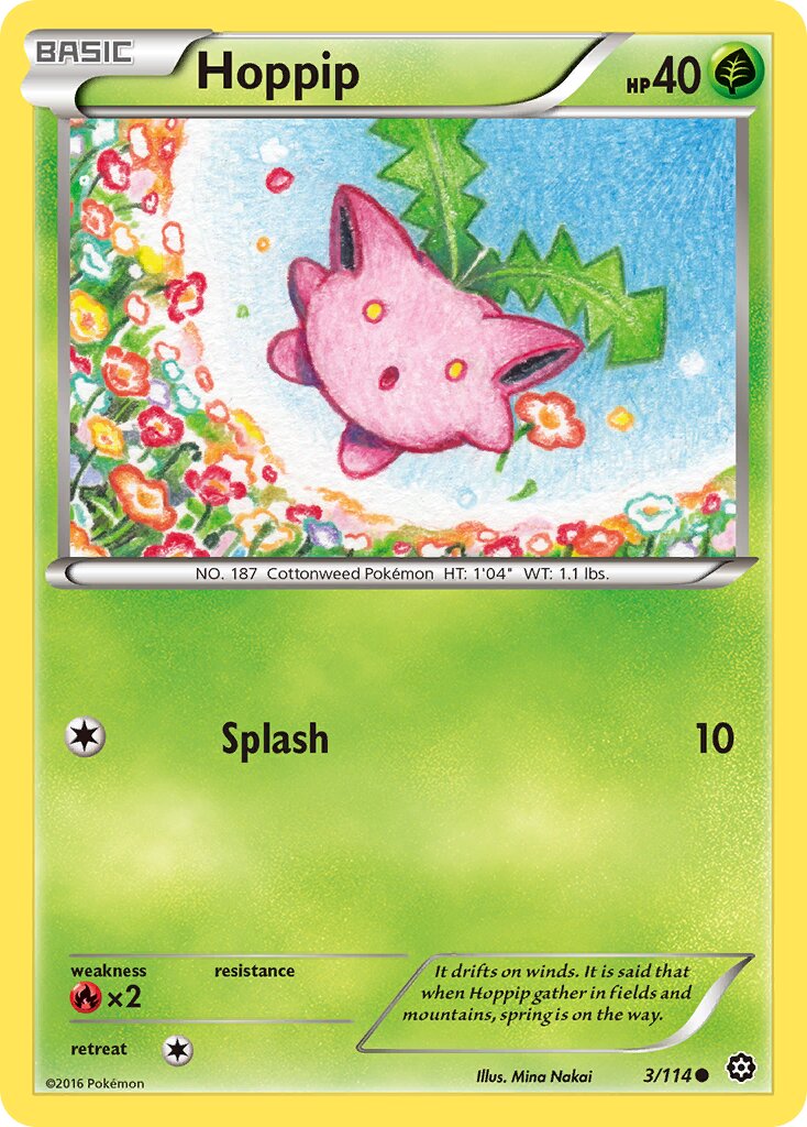 Hoppip 003/114 — Steam Siege (English Pokémon TCG card)