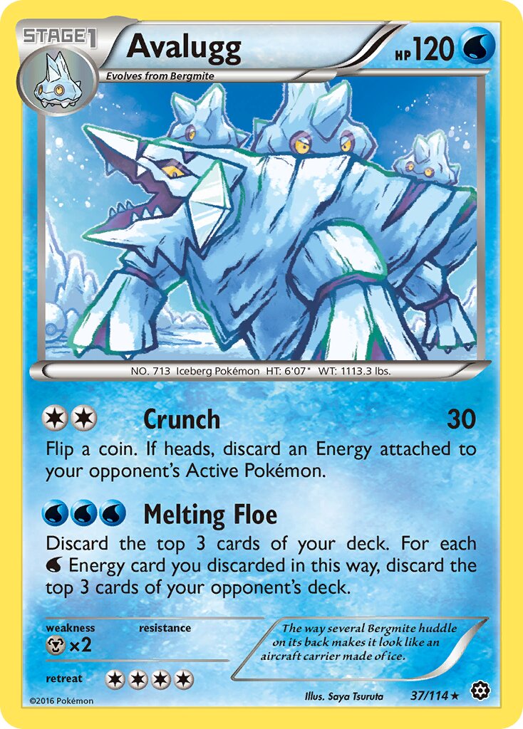 Avalugg 037/114 — Steam Siege (English Pokémon TCG card)