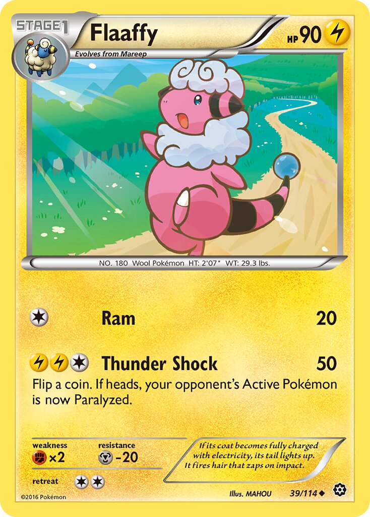 Flaaffy 039/114 — Steam Siege (English Pokémon TCG card)