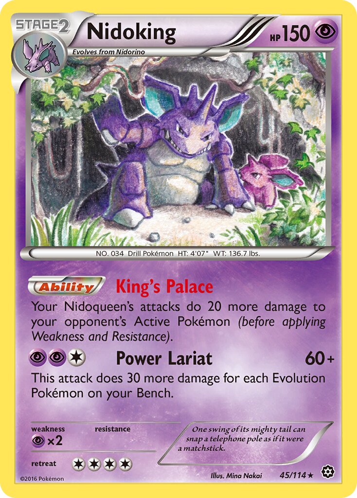 Nidoking 045/114 — Steam Siege (English Pokémon TCG card)