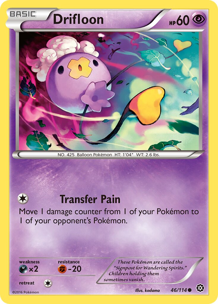 Drifloon 046/114 — Steam Siege (English Pokémon TCG card)