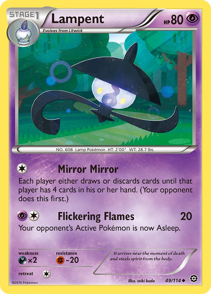 Lampent 049/114 — Steam Siege (English Pokémon TCG card)