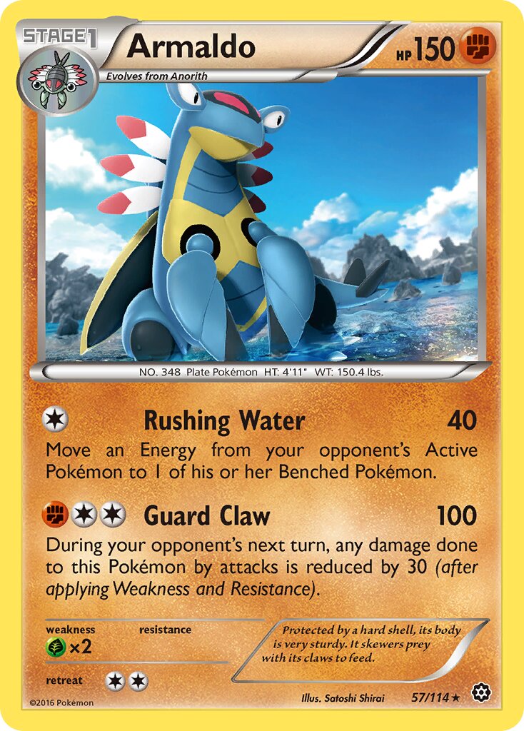 Armaldo 057/114 — Steam Siege (English Pokémon TCG card)