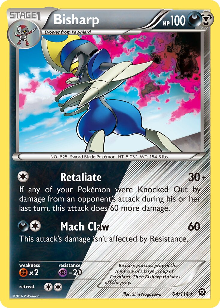 Bisharp 064/114 — Steam Siege (English Pokémon TCG card)