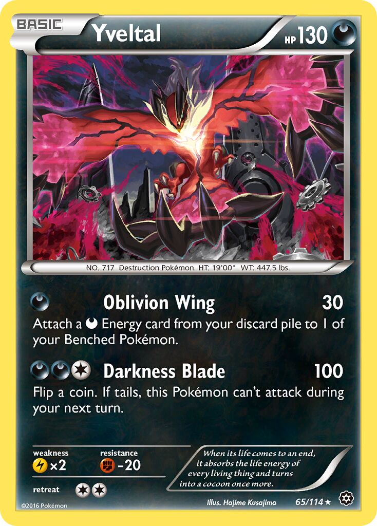Yveltal 065/114 — Steam Siege (English Pokémon TCG card)