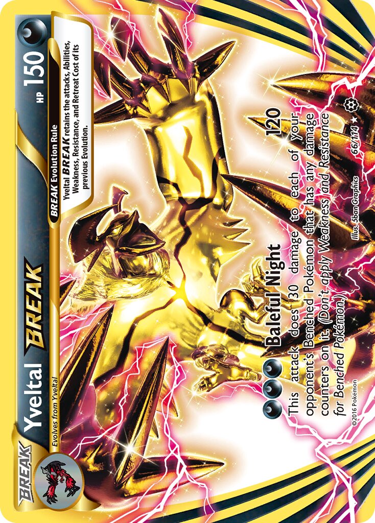 Yveltal BREAK 066/114 — Steam Siege (English Pokémon TCG card)