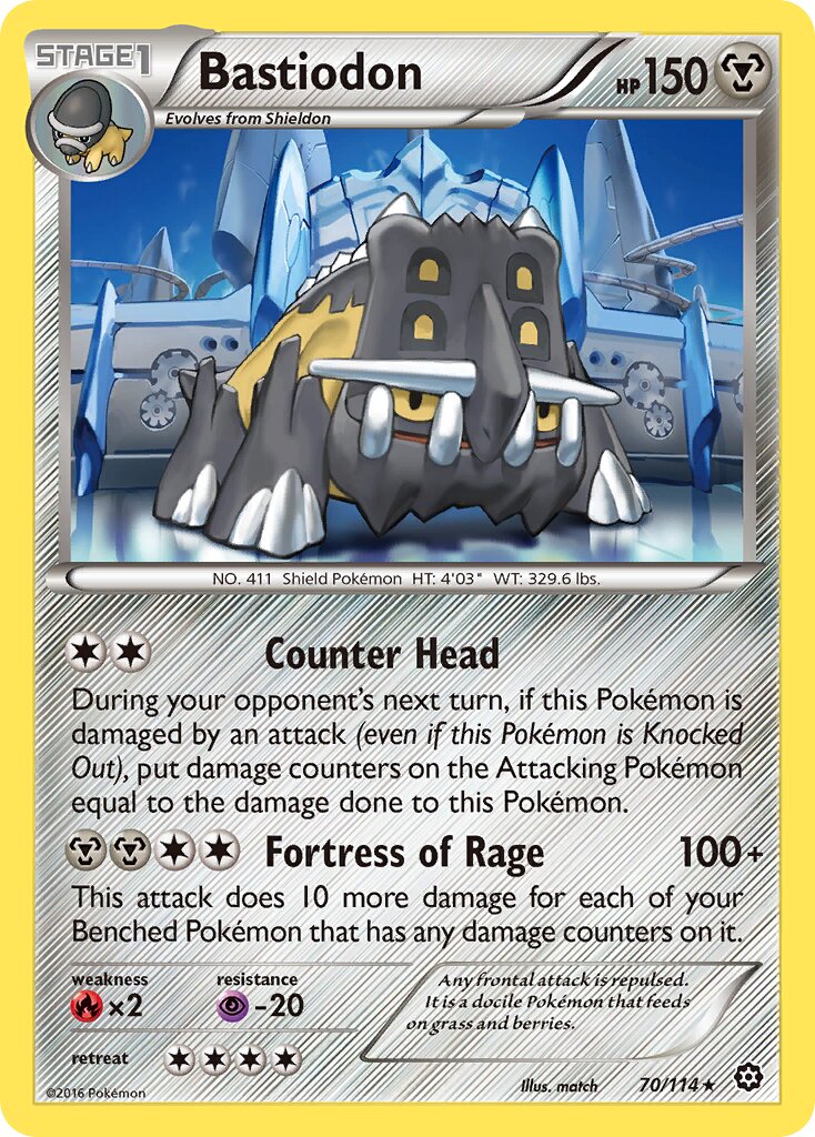 Bastiodon 070/114 — Steam Siege (English Pokémon TCG card)