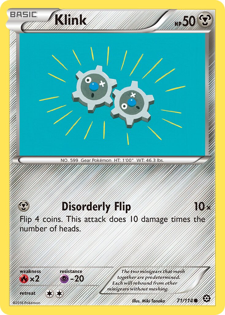 Klink 071/114 — Steam Siege (English Pokémon TCG card)