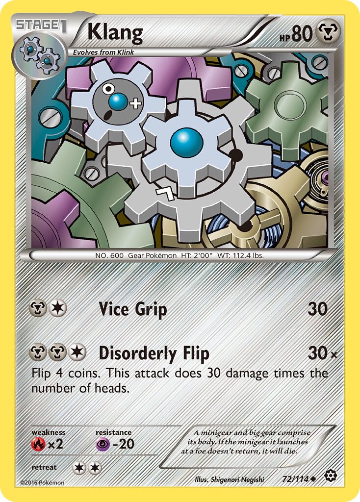 Klang 072/114 — Steam Siege (English Pokémon TCG card)