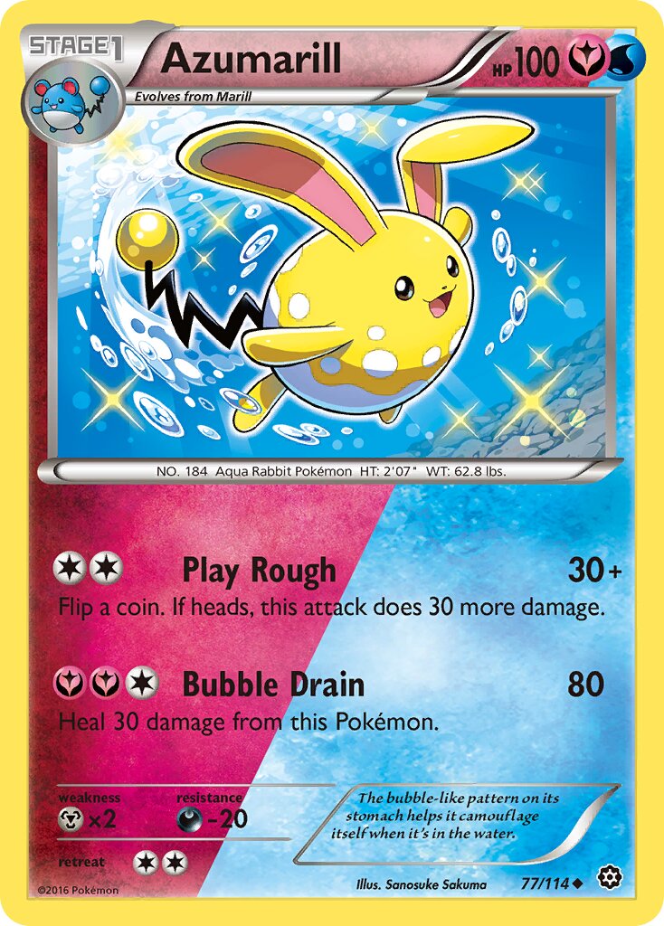 Azumarill 077/114 — Steam Siege (English Pokémon TCG card)