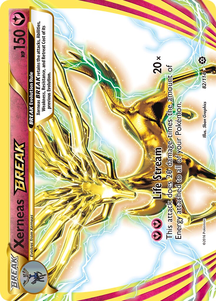 Xerneas BREAK 082/114 — Steam Siege (English Pokémon TCG card)