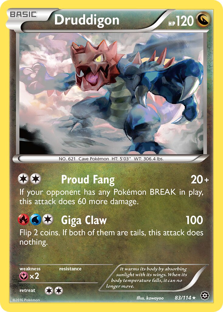 Druddigon 083/114 — Steam Siege (English Pokémon TCG card)