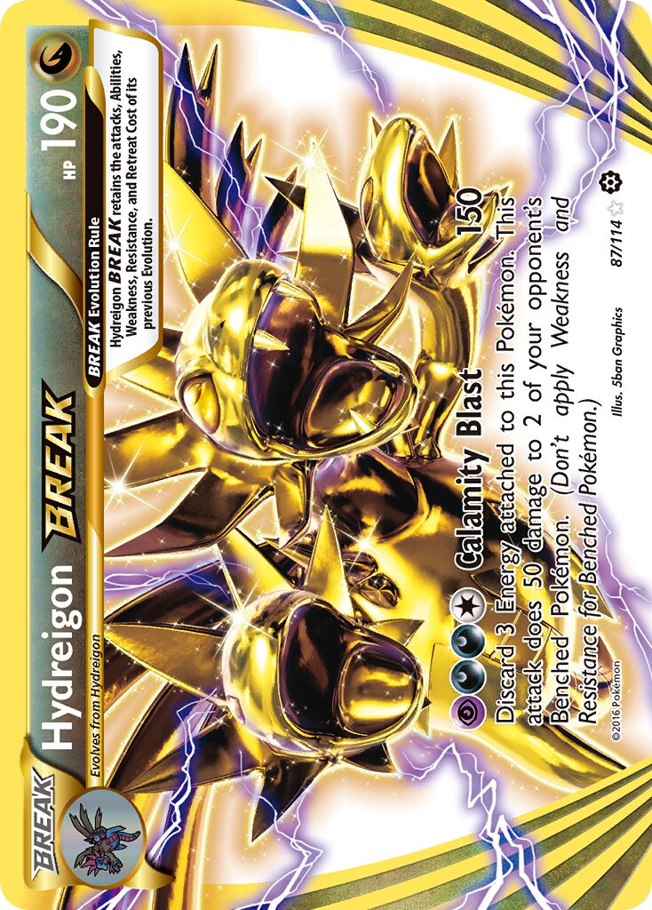 Hydreigon BREAK 087/114 — Steam Siege (English Pokémon TCG card)