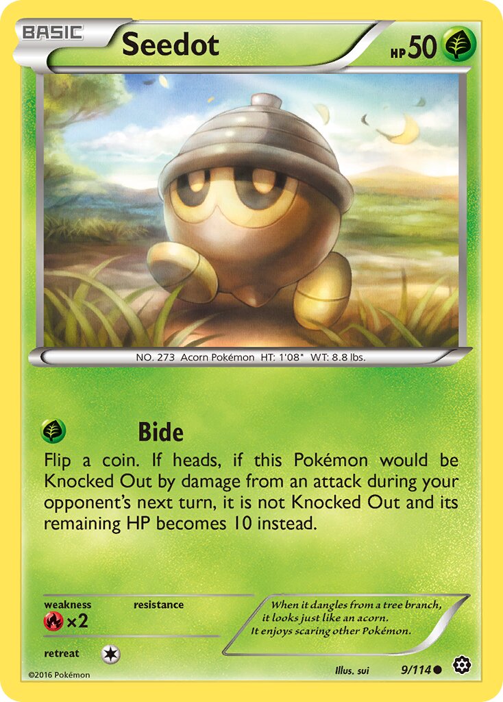 Seedot 009/114 — Steam Siege (English Pokémon TCG card)
