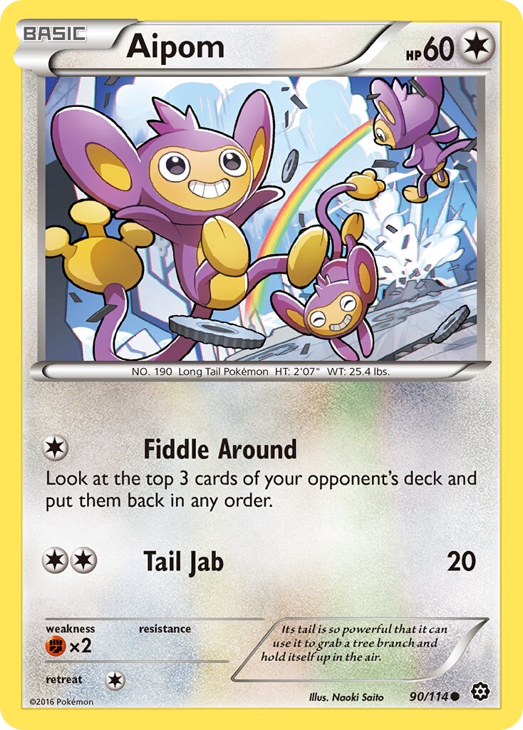 Aipom 090/114 — Steam Siege (English Pokémon TCG card)