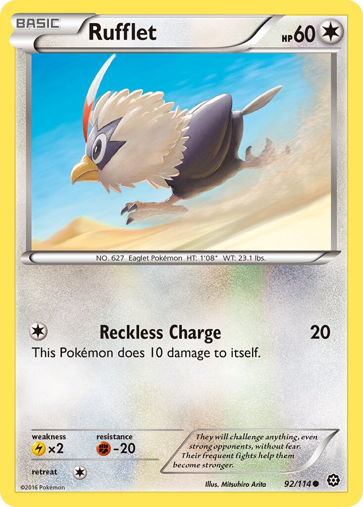Rufflet 092/114 — Steam Siege (English Pokémon TCG card)