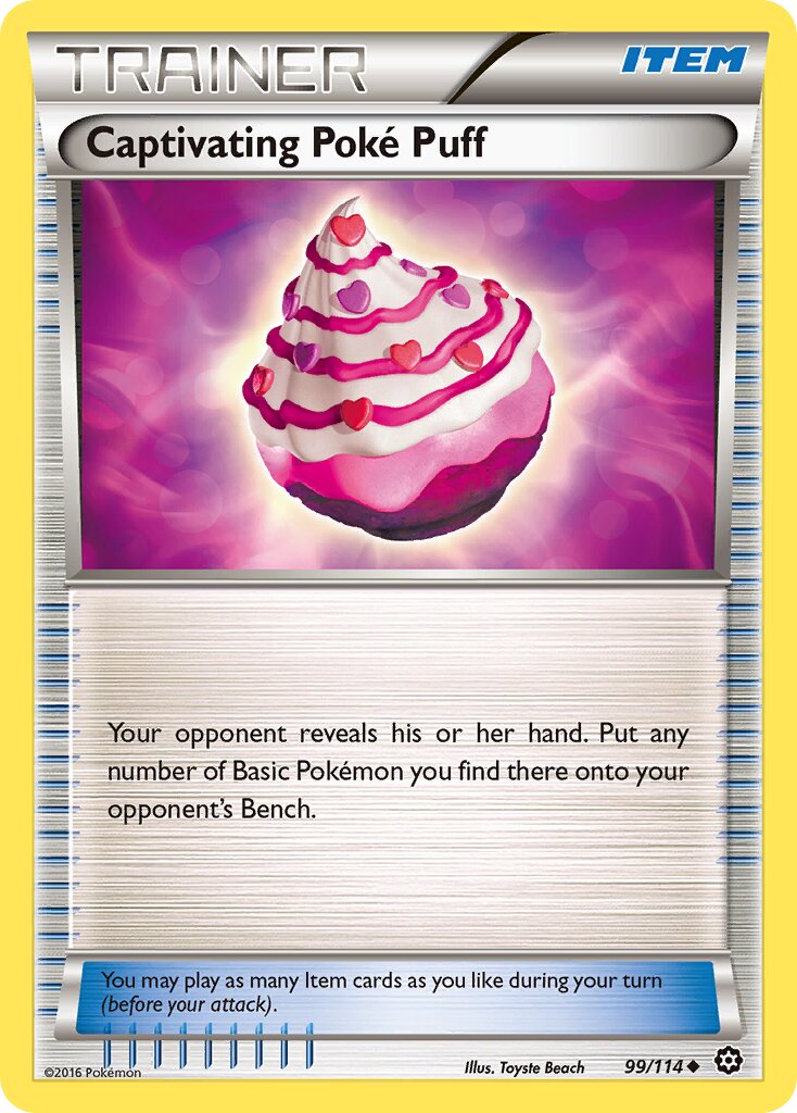 Captivating Poké Puff 099/114 — Steam Siege (English Pokémon TCG card)