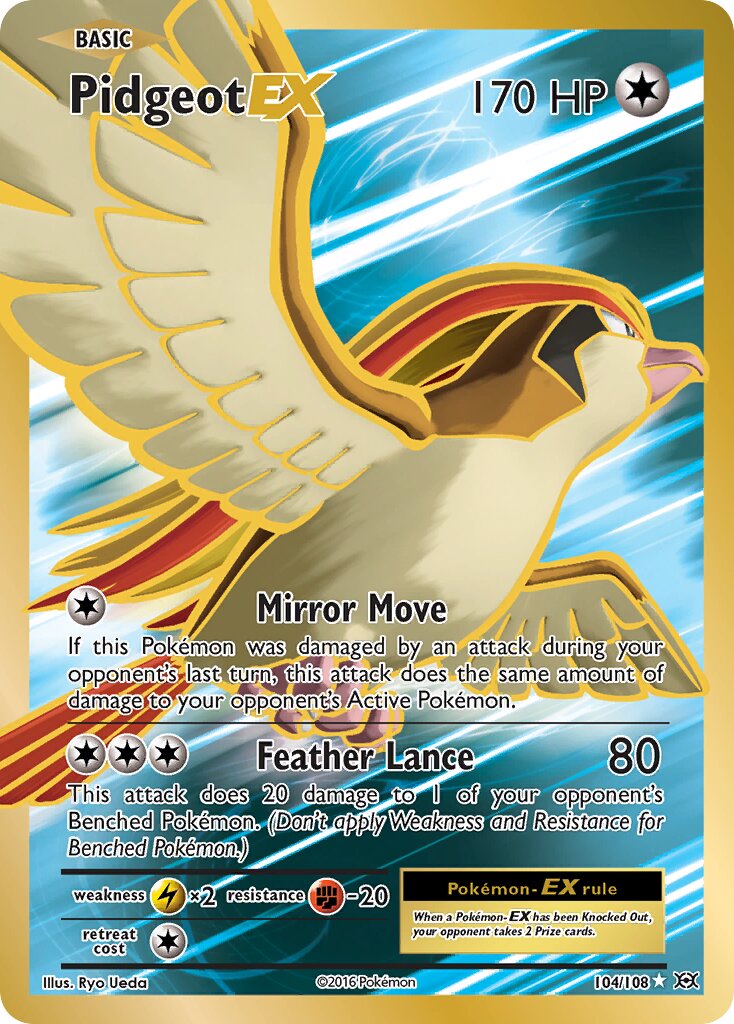 Pidgeot-EX 104/108 — Evolutions (English Pokémon TCG card)