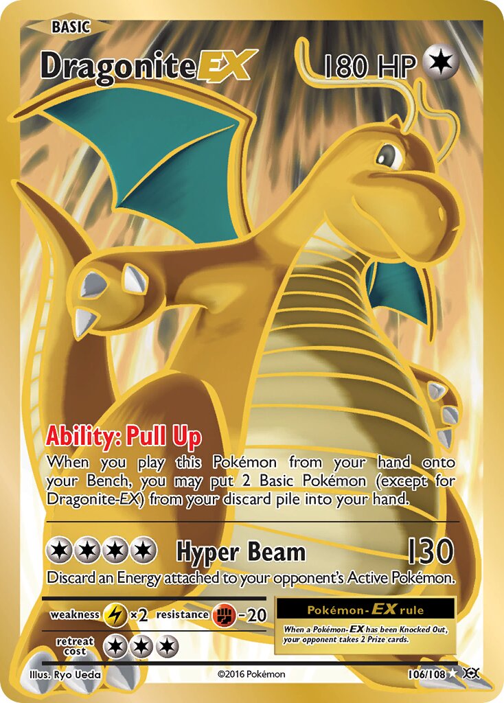 Dragonite-EX 106/108 — Evolutions (English Pokémon TCG card)