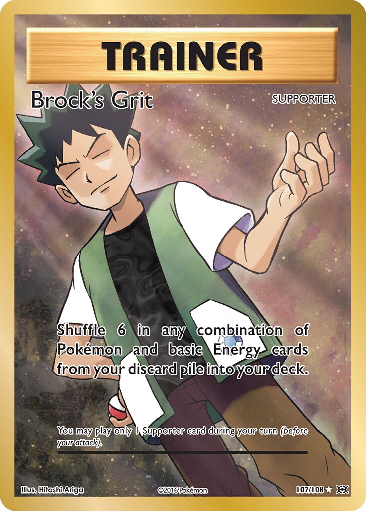 Brock's Grit 107/108 — Evolutions (English Pokémon TCG card)