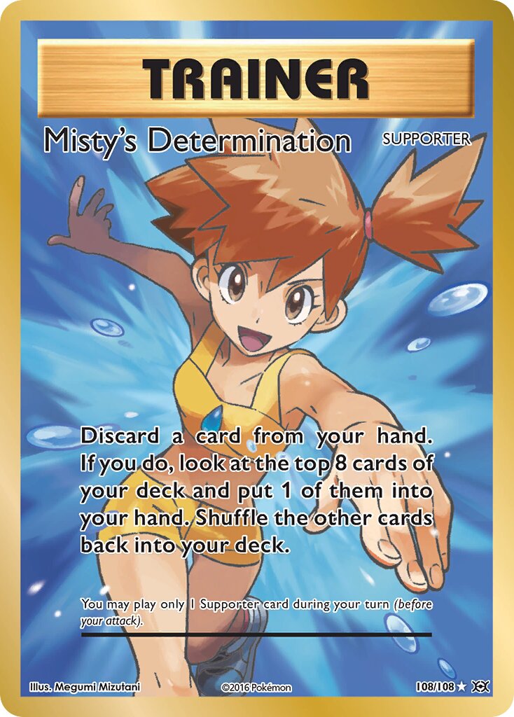 Misty's Determination 108/108 — Evolutions (English Pokémon TCG card)