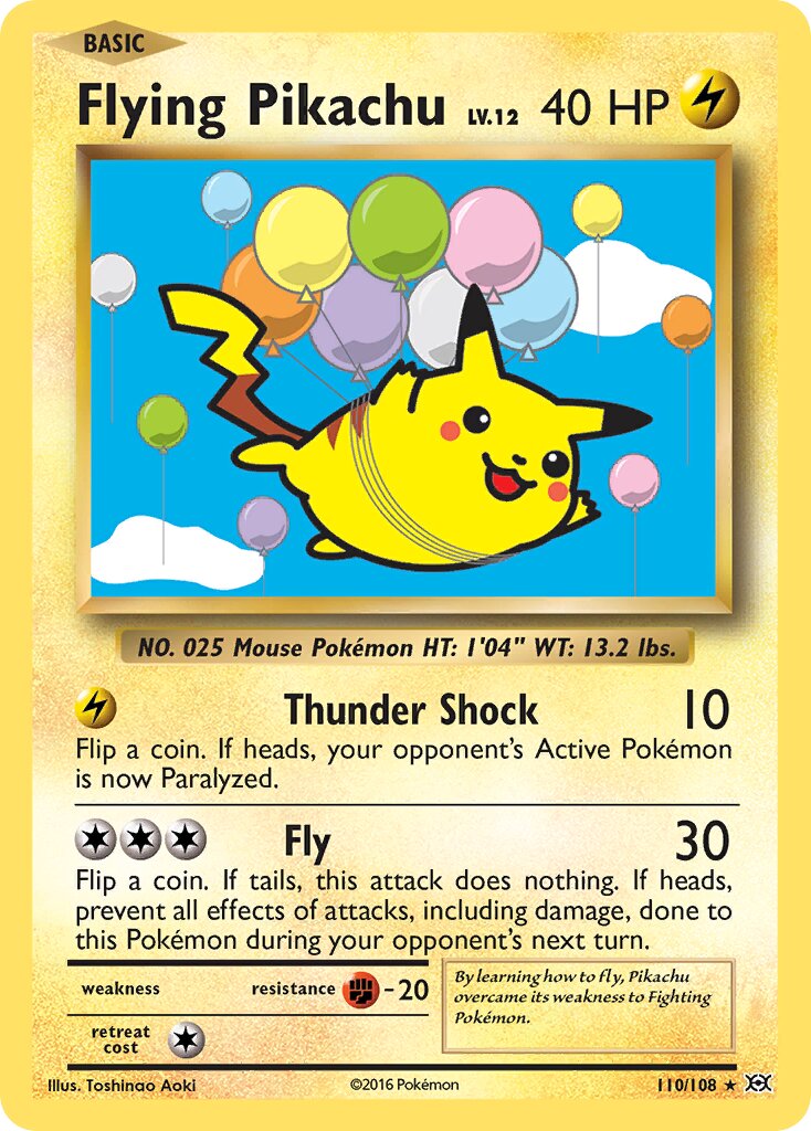 Flying Pikachu 110/108 — Evolutions (English Pokémon TCG card)