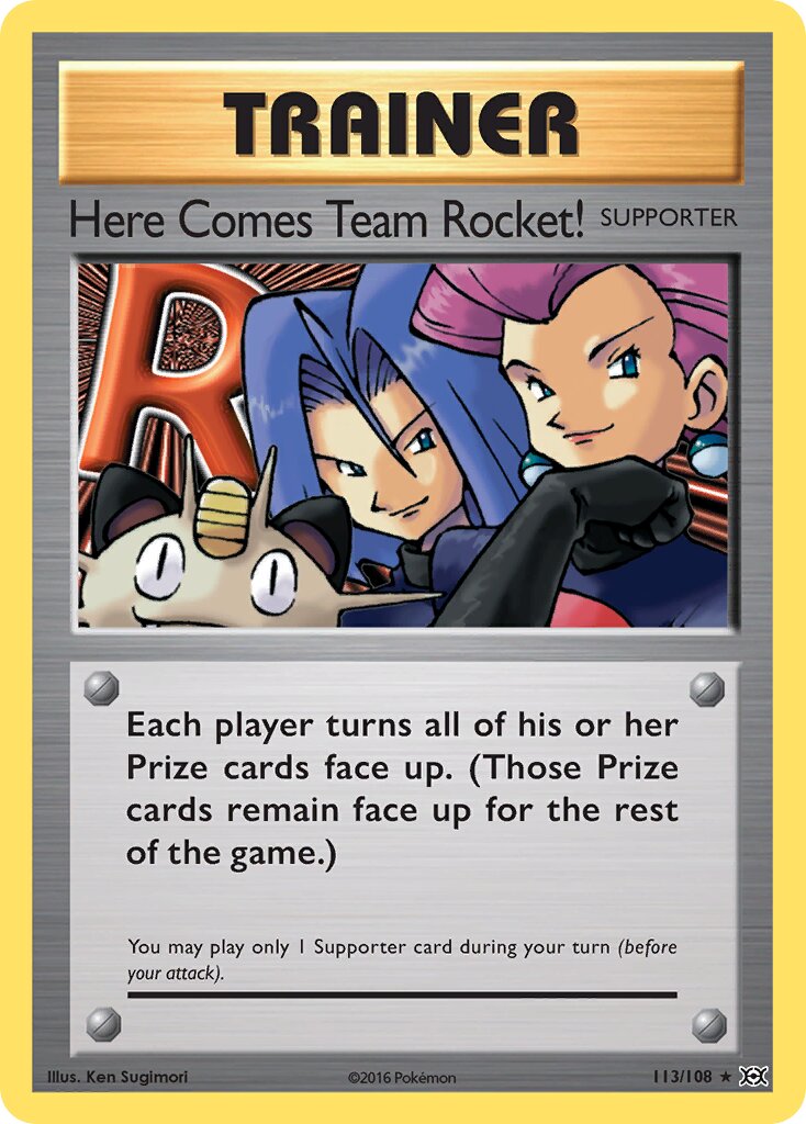 Here Comes Team Rocket! 113/108 — Evolutions (English Pokémon TCG card)