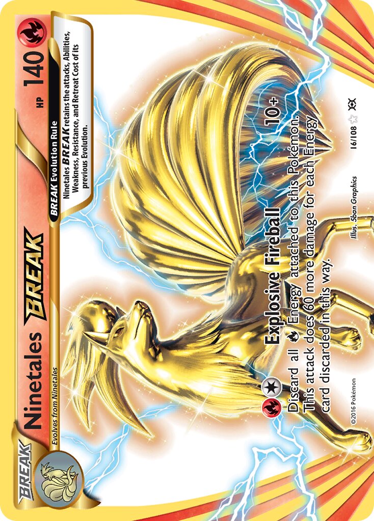 Ninetales BREAK 016/108 — Evolutions (English Pokémon TCG card)