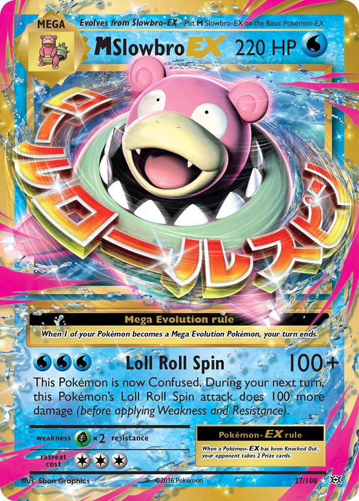 M Slowbro-EX 027/108 — Evolutions (English Pokémon TCG card)