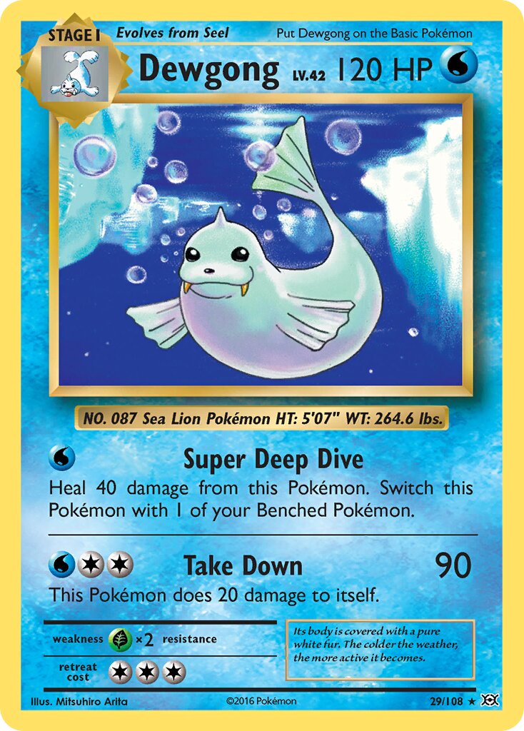 Dewgong 029/108 — Evolutions (English Pokémon TCG card)