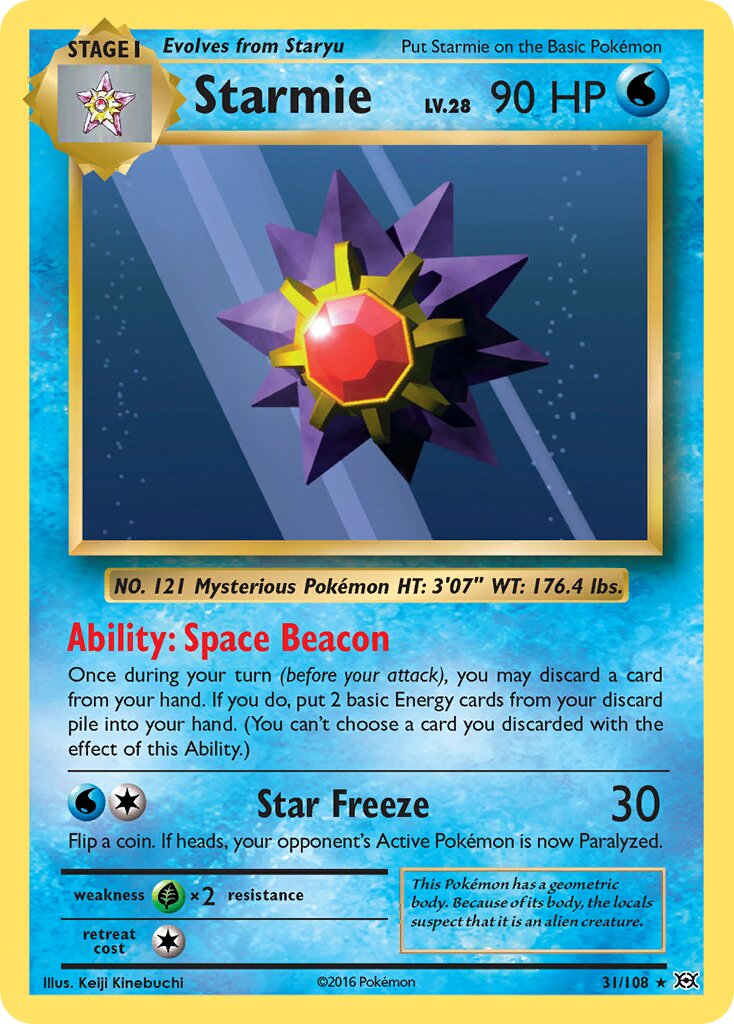 Starmie 031/108 — Evolutions (English Pokémon TCG card)
