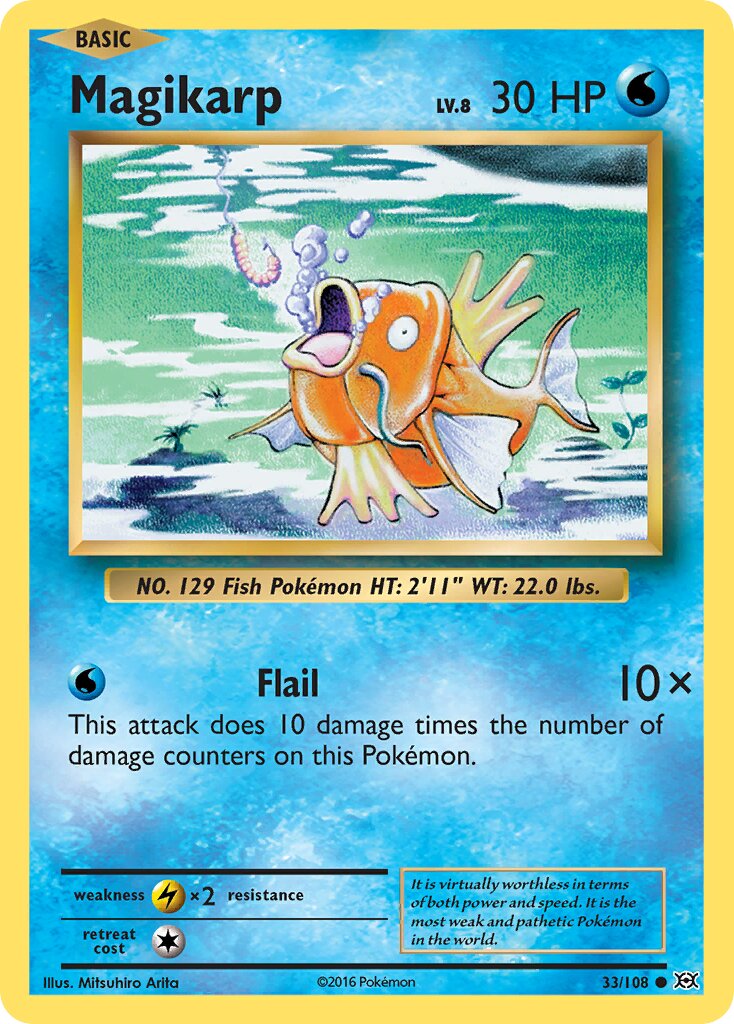Magikarp 033/108 — Evolutions (English Pokémon TCG card)