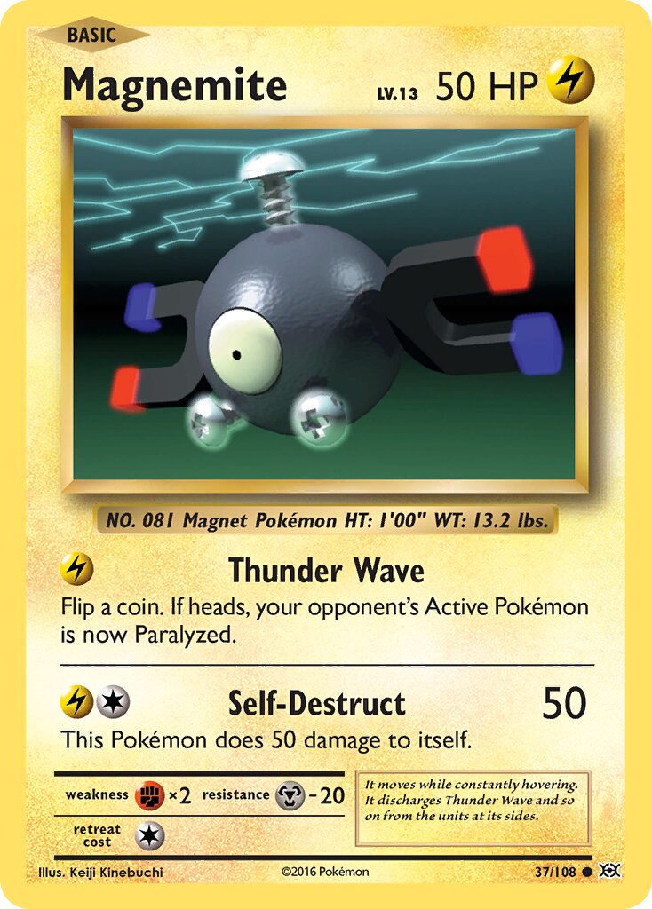 Magnemite 037/108 — Evolutions (English Pokémon TCG card)