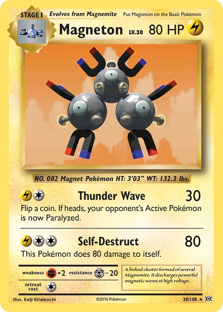 Magneton 038/108 — Evolutions (English Pokémon TCG card)
