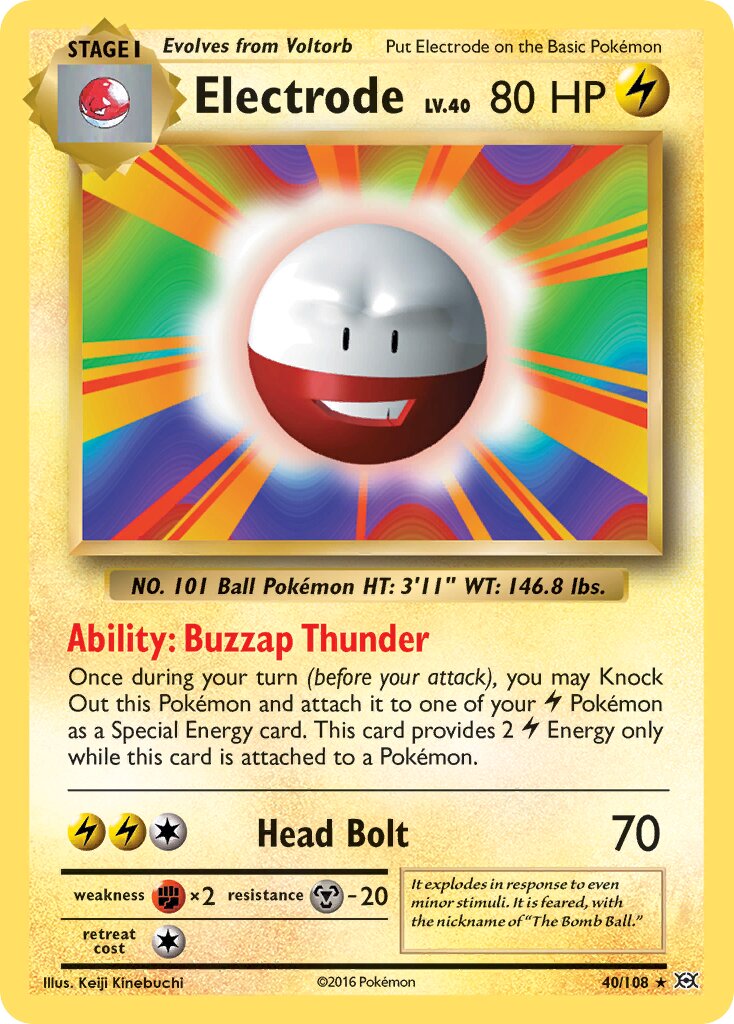 Electrode 040/108 — Evolutions (English Pokémon TCG card)