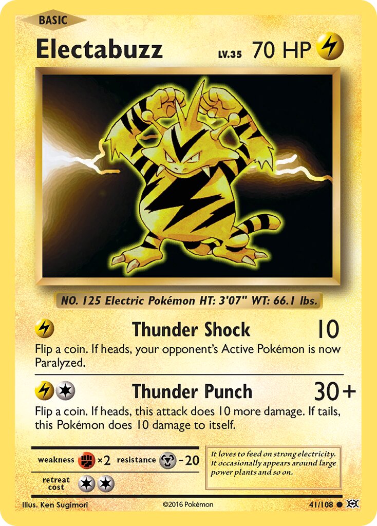 Electabuzz 041/108 — Evolutions (English Pokémon TCG card)