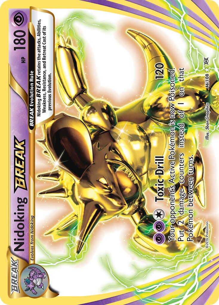Nidoking BREAK 046/108 — Evolutions (English Pokémon TCG card)