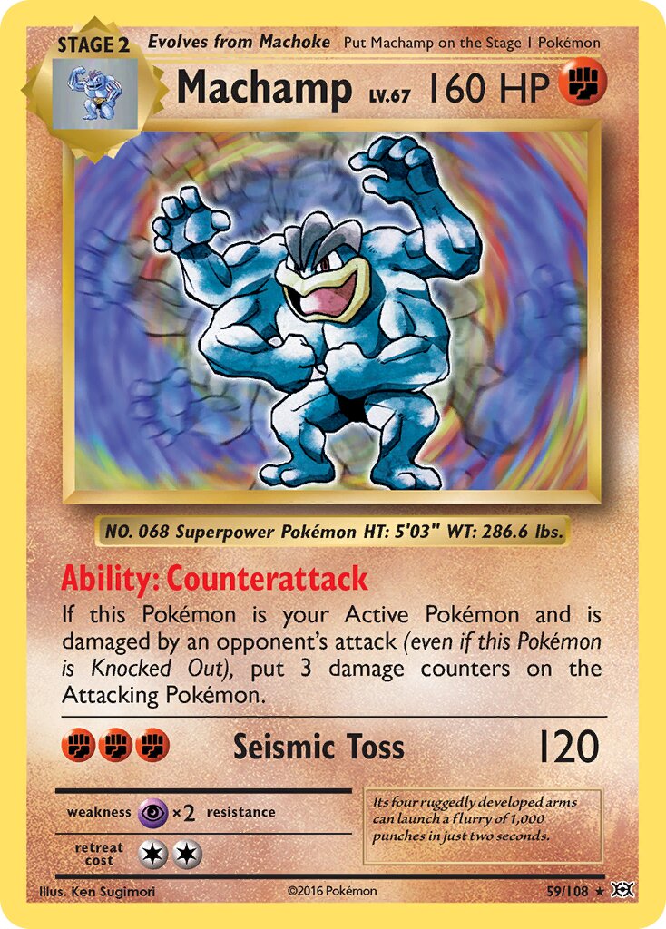 Machamp 059/108 — Evolutions (English Pokémon TCG card)