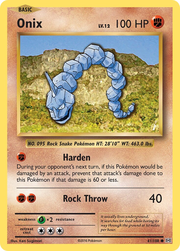 Onix 061/108 — Evolutions (English Pokémon TCG card)