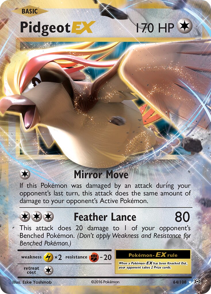 Pidgeot-EX 064/108 — Evolutions (English Pokémon TCG card)