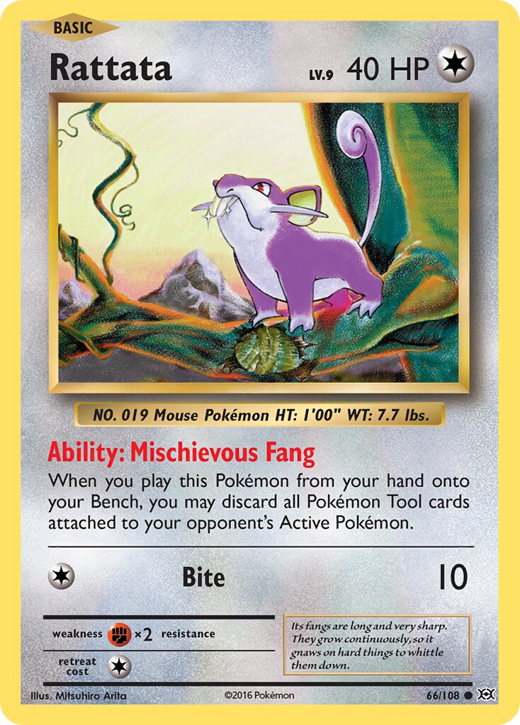 Rattata 066/108 — Evolutions (English Pokémon TCG card)