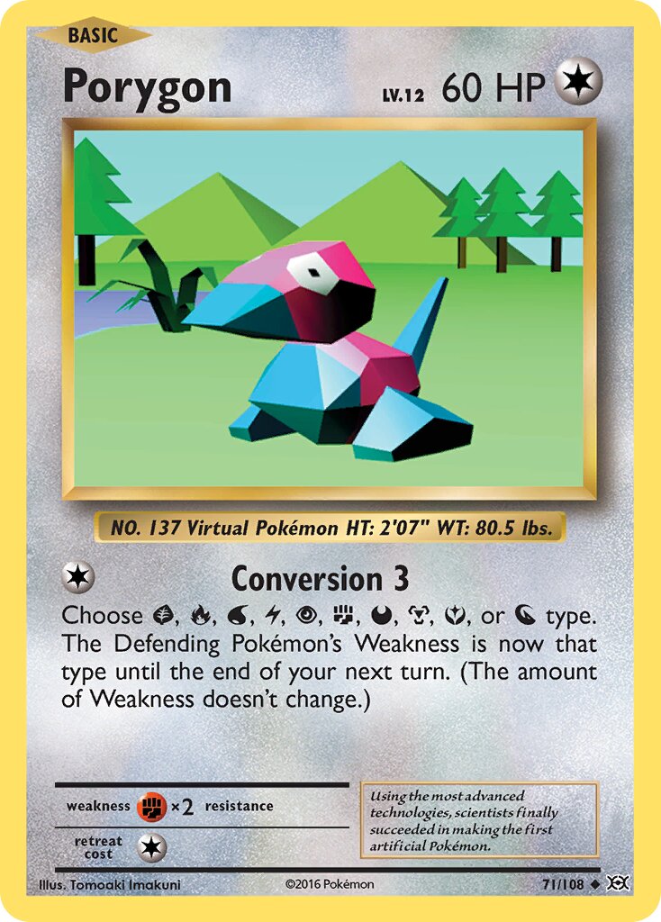 Porygon 071/108 — Evolutions (English Pokémon TCG card)