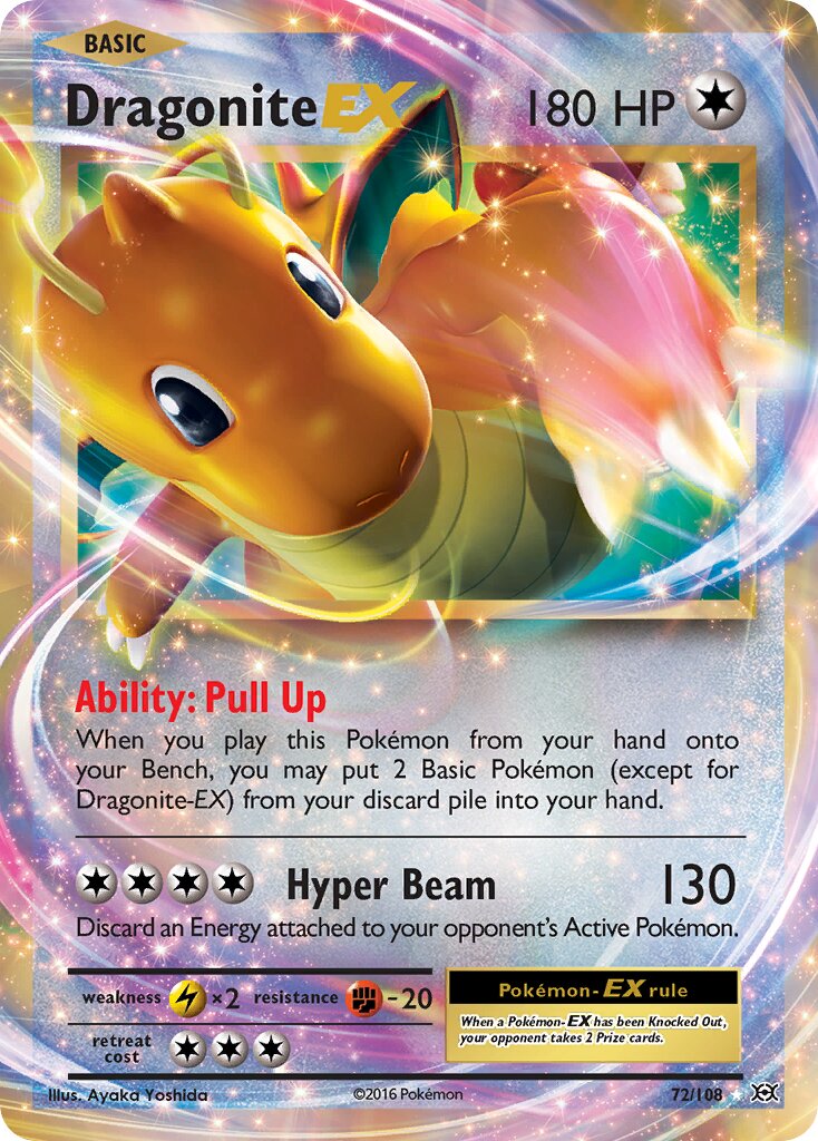 Dragonite-EX 072/108 — Evolutions (English Pokémon TCG card)