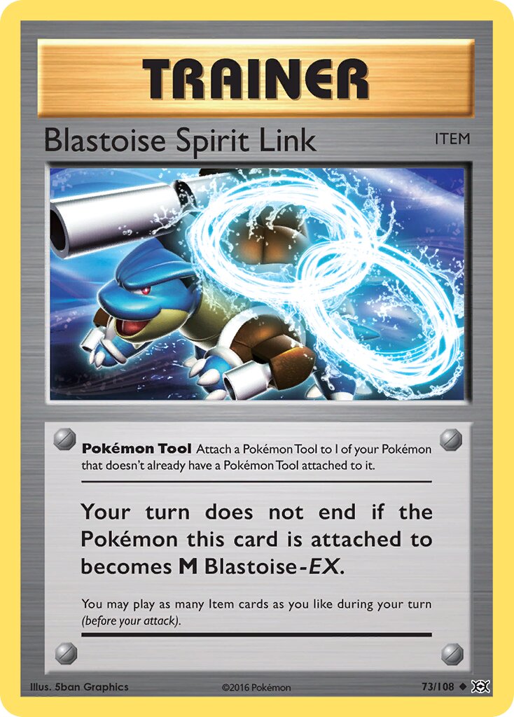 Blastoise Spirit Link 073/108 — Evolutions (English Pokémon TCG card)