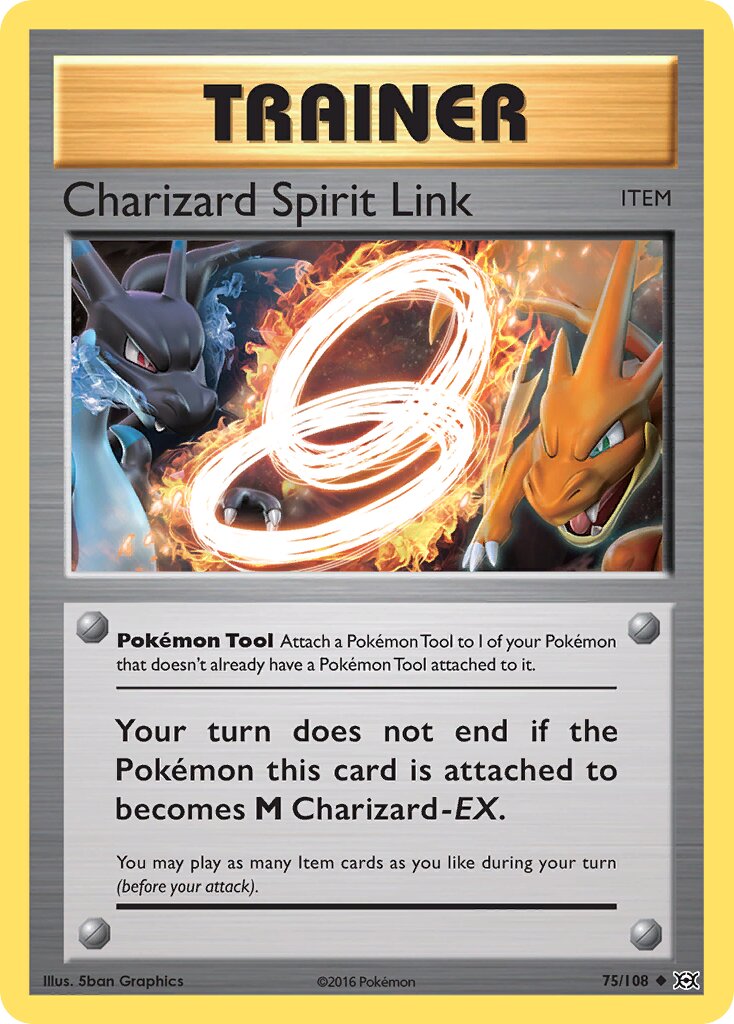 Charizard Spirit Link 075/108 — Evolutions (English Pokémon TCG card)