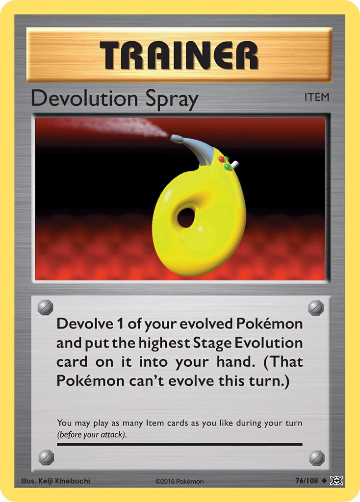 Devolution Spray 076/108 — Evolutions (English Pokémon TCG card)